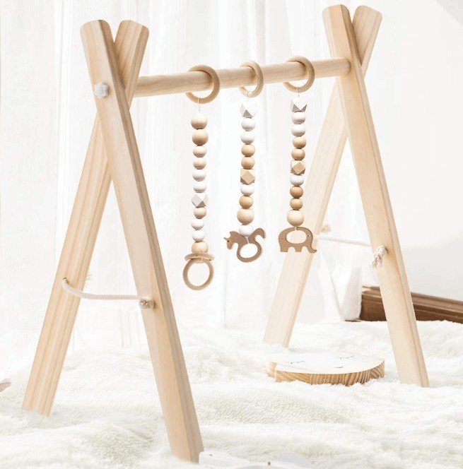 Best Wooden Activity Gyms for Babies: HAN-MM Wooden Baby Gym