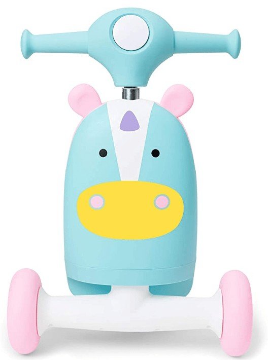 Skip Hop Kids 3-in-1 Ride On Scooter and Wagon Toy, Unicorn