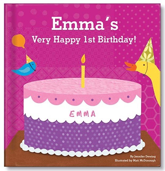 Baby's 1st Birthday for Girls, Happy Birthday Baby, Personalized Book for Toddler
