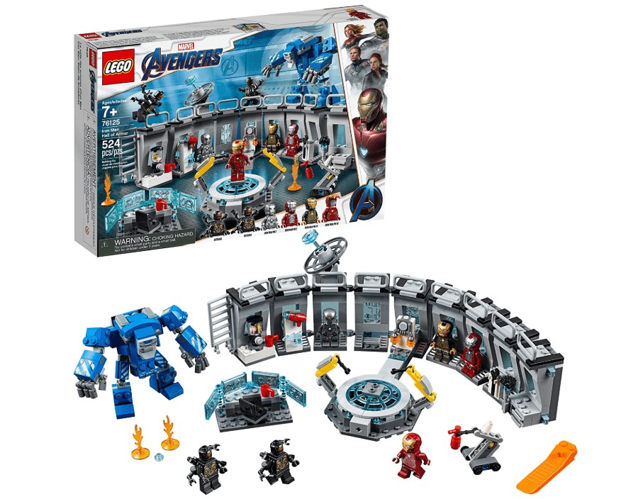 Age-Appropriate Toys for 8-year-old Kids: LEGO Marvel Avengers Iron Man Hall of Armor 76125 Building Kit Marvel Tony Stark Iron Man Suit Action Figures