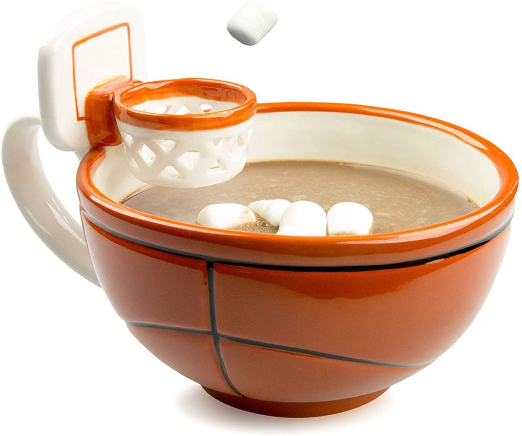 Most Quirky Christmas Gift for Boys: Basketball Mug with Hoop