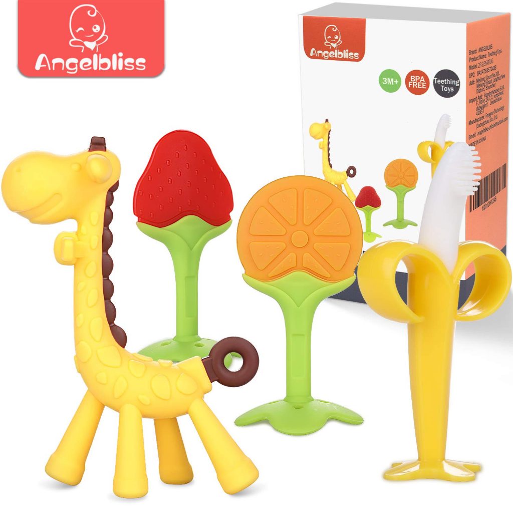 Best Teething Toy for Baby's Fine Motor Skill Development: Organic Teether Set