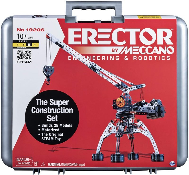 Best Motorized Building Kit for Tweens: Erector by Meccano Super Construction 25-In-1 Motorized Building Set