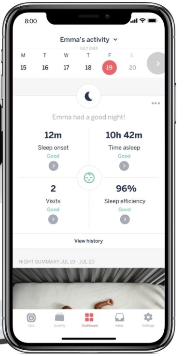 Nanit Plus can record timelapse highlights of your baby's sleep, as well as provide personalized sleep guidance through the Nanit phone app