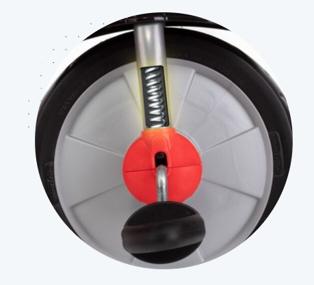 SmartTrike Zoom features a shock-absorbing front wheel