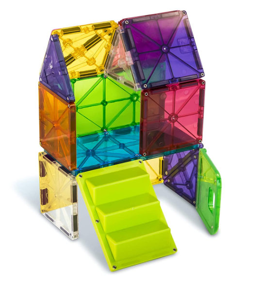 Translucent and solid colors of magnetic tiles