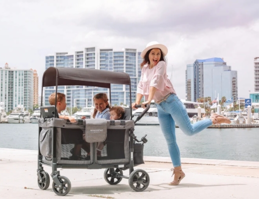 Wonderfold W4 wagon can hold up to four kids